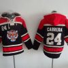 Delightful Tigers #24 Miguel Cabrera Black Sawyer Hooded Sweatshirt MLB Hoodie