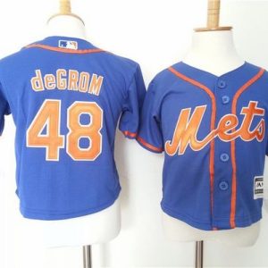 Delightful Toddler Mets #48 Jacob DeGrom Blue Alternate Home Cool Base Stitched MLB Jersey For a short time available Grab yours quickly to own a team jersey