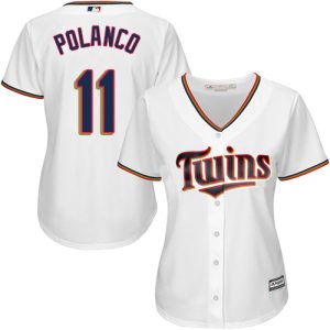 Delightful Twins #11 Jorge Polanco White Home Women's Stitched MLB Jersey Hurry Exclusive offer Place your order immediately for a great jersey