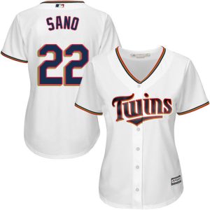 Delightful Twins #22 Miguel Sano White Home Women's Stitched MLB Jersey Limited stock Order now to show your love for your team