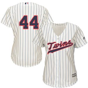 Delightful Twins #44 Kyle Gibson Cream Strip Alternate Women's Stitched MLB Jersey For a short time available Grab yours quickly to own a team jersey