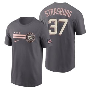 Delightful Washington Nationals #37 Stephen Strasburg Men's Nike Gray 2022 City Connect Graphic T Shirt Hurry Exclusive offer Place your order immediately for a great jersey