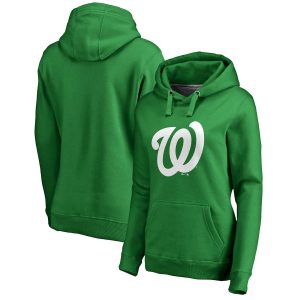 Delightful Washington Nationals Majestic Women's St. Patrick's Day White Logo Pullover Hoodie Kelly Green Sports fans this is your chance Order soon to be part of the action