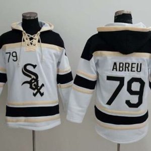 Delightful White Sox #79 Jose Abreu White Sawyer Hooded Sweatshirt MLB Hoodie