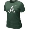 Delightful Women's Atlanta Braves Heathered Nike Dark Green Blended T Shirt