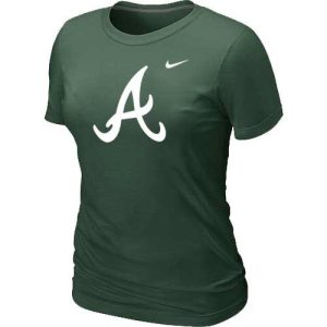 Delightful Women's Atlanta Braves Heathered Nike Dark Green Blended T Shirt
