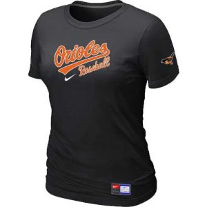 Delightful Women's Baltimore Orioles Nike Short Sleeve Practice MLB T Shirt Black