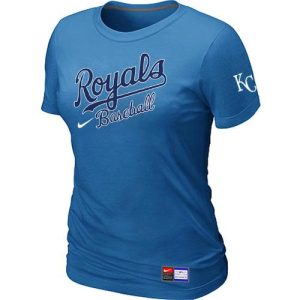 Delightful Women's MLB Kansas City Royals Light Blue Nike Short Sleeve Practice T Shirt