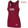Delightful Women's Nike Cincinnati Reds Tri Blend Racerback Stretch Tank Top Red