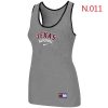Delightful Women's Nike Texas Rangers Tri Blend Racerback Stretch Tank Top Light Grey