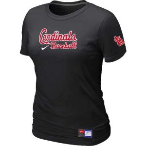 Delightful Women's St.Louis Cardinals Nike Short Sleeve Practice MLB T Shirt Black