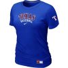 Delightful Women's Texas Rangers Nike Short Sleeve Practice MLB T Shirt Blue