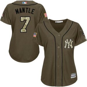 Delightful Yankees #7 Mickey Mantle Green Salute to Service Women's Stitched MLB Jersey Hurry Exclusive offer Place your order immediately for a great jersey