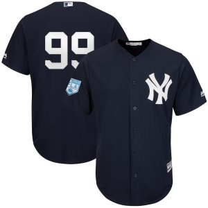 Delightful Yankees #99 Aaron Judge Navy Blue 2019 Spring Training Cool Base Stitched MLB Jersey