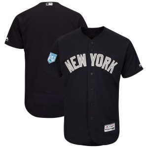Delightful Yankees Blank Navy Alternate 2019 Spring Training Flex Base Stitched MLB Jersey