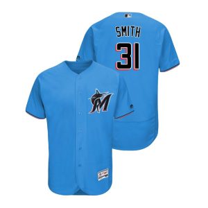 Delightful marlins #31 Caleb Smith Blue Alternate 2019 Authentic Collection Flex Base Stitched MLB Jersey