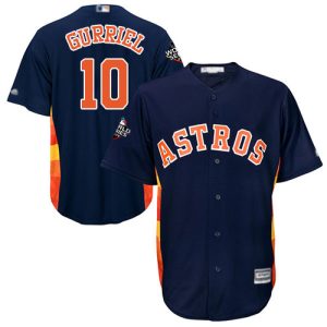 Exceptional Astros #10 Yuli Gurriel Navy Blue Cool Base 2019 World Series Bound Stitched Youth MLB Jersey Limited stock Order now to show your love for your team