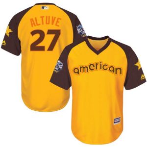 Exceptional Astros #27 Jose Altuve Gold 2016 All Star American League Stitched Youth MLB Jersey Sports enthusiasts seize this opportunity Order now to feel the game excitement