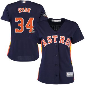Exceptional Astros #34 Nolan Ryan Navy Blue Alternate 2019 World Series Bound Women's Stitched MLB Jersey Collectors this is a must have Add it to your collection by ordering