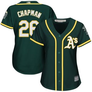 Exceptional Athletics #26 Matt Chapman Green Alternate Women's Stitched MLB Jersey Sports enthusiasts seize this opportunity Order now to feel the game excitement