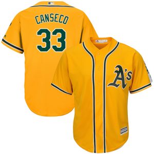 Exceptional Athletics #33 Jose Canseco Gold Cool Base Stitched Youth MLB Jersey For a short time available Grab yours quickly to own a team jersey