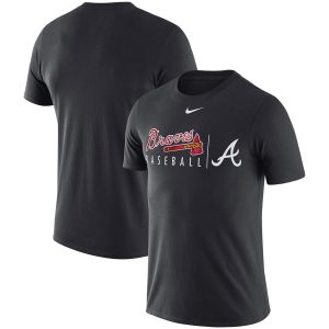 Exceptional Atlanta Braves Nike MLB Practice T Shirt Anthracite