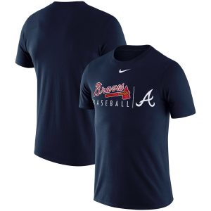 Exceptional Atlanta Braves Nike MLB Practice T Shirt Navy