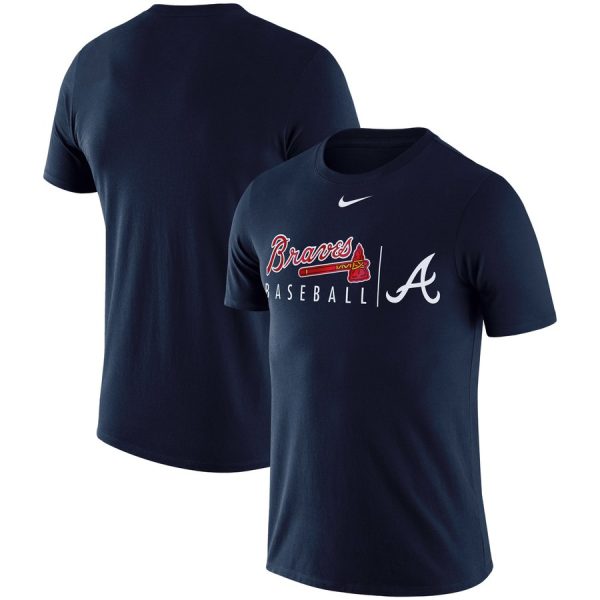 Exceptional Atlanta Braves Nike MLB Practice T Shirt Navy