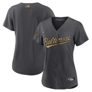 Exceptional Baltimore Orioles Blank Women's Nike Charcoal 2022 MLB All Star Game Replica Jersey Sports fans this is your chance Order soon to be part of the action