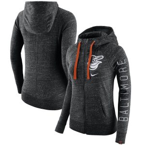 Exceptional Baltimore Orioles Nike Women's Vintage Full Zip Hoodie Heather Black Be among the first buyers Order now to enjoy top notch quality