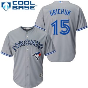 Exceptional Blue Jays #15 Randal Grichuk Grey New Cool Base Stitched MLB Jersey