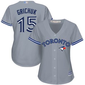 Exceptional Blue Jays #15 Randal Grichuk Grey Road Women's Stitched MLB Jersey Retailers boost your inventory Order now to meet customer demand