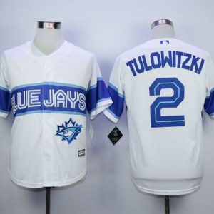 Exceptional Blue Jays #2 Troy Tulowitzki White Exclusive New Cool Base Stitched MLB Jersey