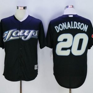 Exceptional Blue Jays #20 Josh Donaldson Black New Cool Base Stitched MLB Jersey