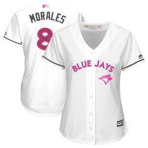 Exceptional Blue Jays #8 Kendrys Morales White Mother's Day Cool Base Women's Stitched MLB Jersey Be among the first buyers Order now to enjoy top notch quality