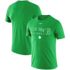 Exceptional Boston Red Sox Nike MLB Practice T Shirt Green