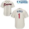 Exceptional Braves #1 Ozzie Albies Cream Cool Base Stitched Youth MLB Jersey Sports fans this is your chance Order soon to be part of the action