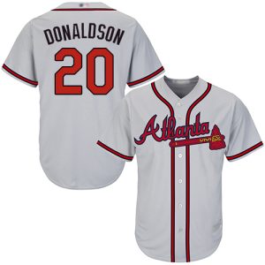 Exceptional Braves #20 Josh Donaldson Grey Cool Base Stitched Youth MLB Jersey Sports enthusiasts seize this opportunity Order now to feel the game excitement