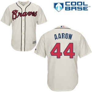 Exceptional Braves #44 Hank Aaron Cream Cool Base Stitched Youth MLB Jersey Be among the first buyers Order now to enjoy top notch quality