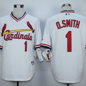 Exceptional Cardinals #1 Ozzie Smith White 1982 Turn Back The Clock Stitched MLB Jersey