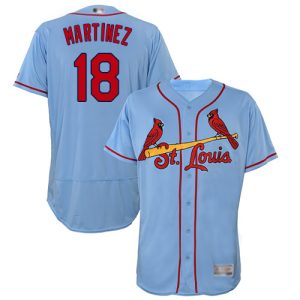 Exceptional Cardinals #18 Carlos Martinez Light Blue Flexbase Authentic Collection Stitched MLB Jersey
