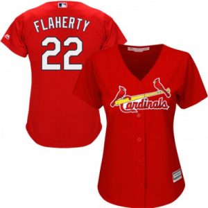 Exceptional Cardinals #22 Jack Flaherty Red Alternate Women's Stitched MLB Jersey Limited stock Order now to show your love for your team