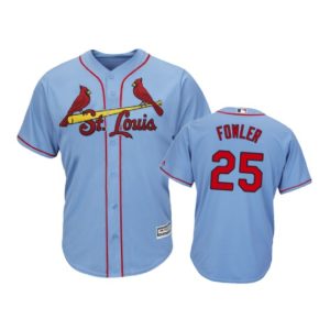 Exceptional Cardinals #25 Dexter Fowler Horizon Blue Alternate 2019 Cool Base Stitched MLB Jersey