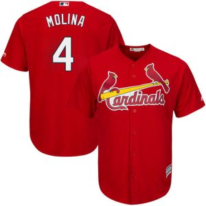 Exceptional Cardinals #4 Yadier Molina Red Cool Base Stitched Youth MLB Jersey Retailers boost your inventory Order now to meet customer demand