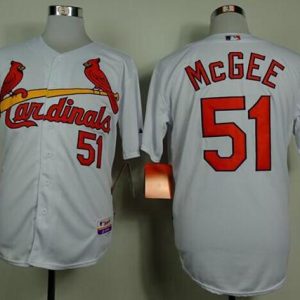 Exceptional Cardinals #51 Willie McGee White Cool Base Stitched MLB Jersey
