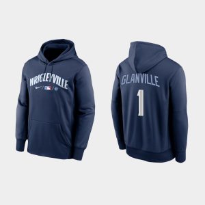 Exceptional Chicago Cubs #1 Doug Glanville Men's 2021 City Connect Navy Therma Hoodie