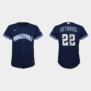 Exceptional Chicago Cubs #22 Jason Heyward Youth Nike 2021 City Connect Navy MLB Jersey Sports fans this is your chance Order soon to be part of the action