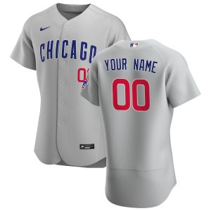 Exceptional Chicago Cubs Custom Men's Nike Gray Road 2020 Authentic Team Jersey