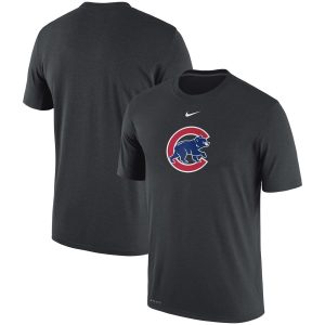 Exceptional Chicago Cubs Nike Batting Practice Logo Legend Performance T Shirt Charcoal