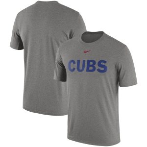 Exceptional Chicago Cubs Nike Legend Primary Logo Performance T Shirt Heathered Gray